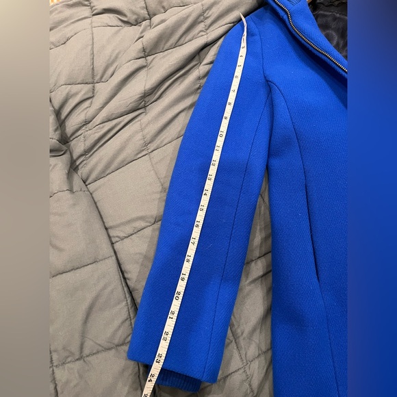 J.Crew Coat Italian Wool Cocoon Royal Blue Jacket Winter Sz 00 high quality - Picture 10 of 11